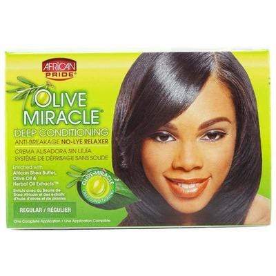 African Pride - Olive miracle Kit défrisant anti-casse Regular - African Pride - Ethni Beauty Market
