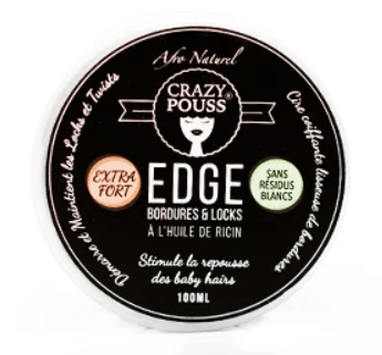 Afro Naturel - Cire Edge à l'huile de ricin "Crazy Pouss" - 100 ml - Afro Naturel - Ethni Beauty Market