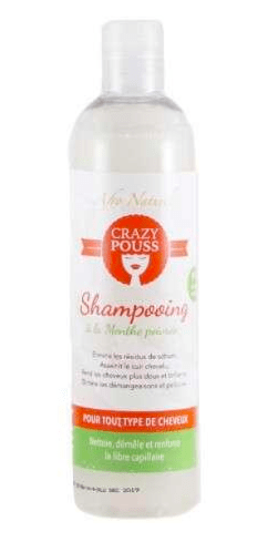 Afro Natural - Shampoing menthe poivrée Crazy Pouss - 300 ml - Afro Naturel - Ethni Beauty Market