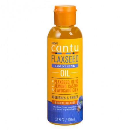 Cantu - Huile anti-frisottis aux graines de lin (Flaxseed Smoothing Oil) - 100ml - Cantu - Ethni Beauty Market