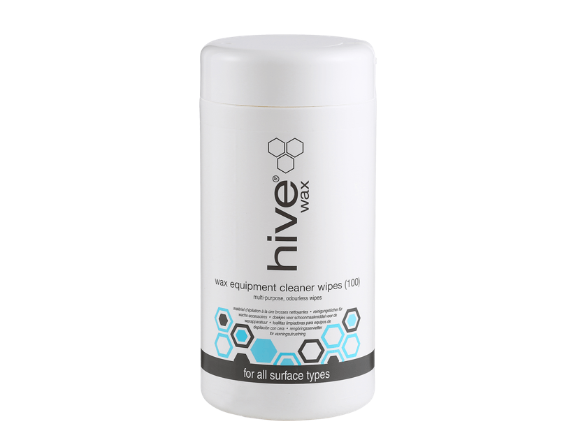 Hive - Lingettes nettoyantes pour matériel d'épilation (wax equipment cleaner wipes) - 100 lingettes - Hive - Ethni Beauty Market