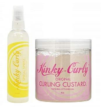 Kinky Curly - Coffret Kinky Curly Gel Curling Custard/ Sérum Spiral Spritz - Kinky Curly - Ethni Beauty Market