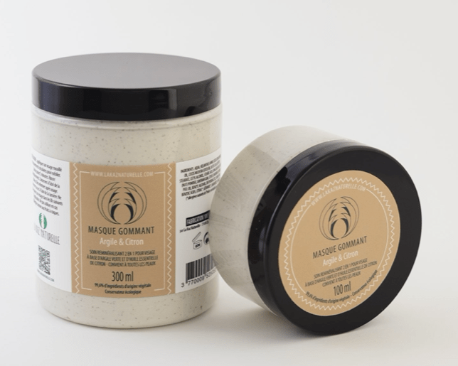 La Kaz Naturelle - Masque gommant argile & citron - plusieurs contenances - La Kaz Naturelle - Ethni Beauty Market