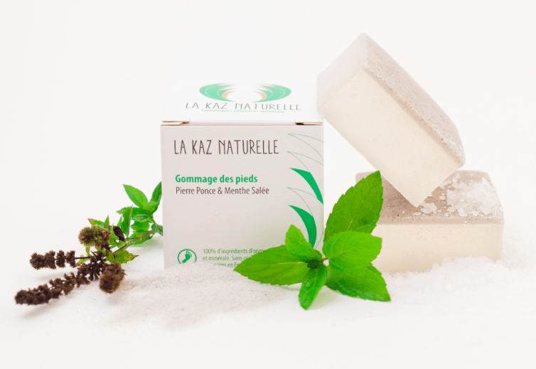 La Kaz Naturelle - Gommage des pieds pierre ponce & menthe salée - 60 g - La Kaz Naturelle - Ethni Beauty Market