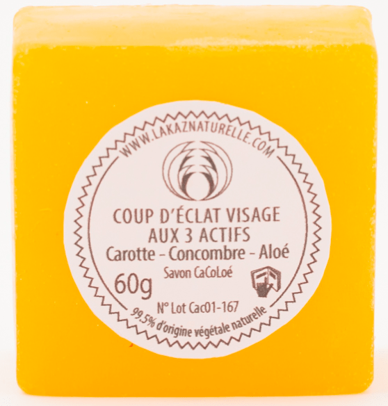 La Kaz Naturelle - Savon cacoloé aux 3 actifs - 60 g - La Kaz Naturelle - Ethni Beauty Market