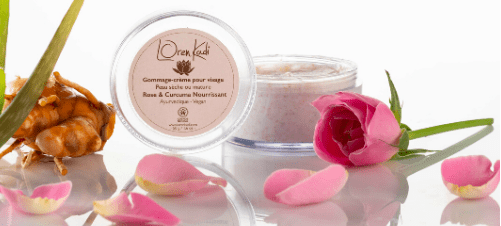 Loren Kadi -Gommage naturel en crème, Visage Peau sèche ou mature "Rose-Aloe-Curcuma" Nourrissant  (Deux contenances disponibles) - Loren Kadi - Ethni Beauty Market