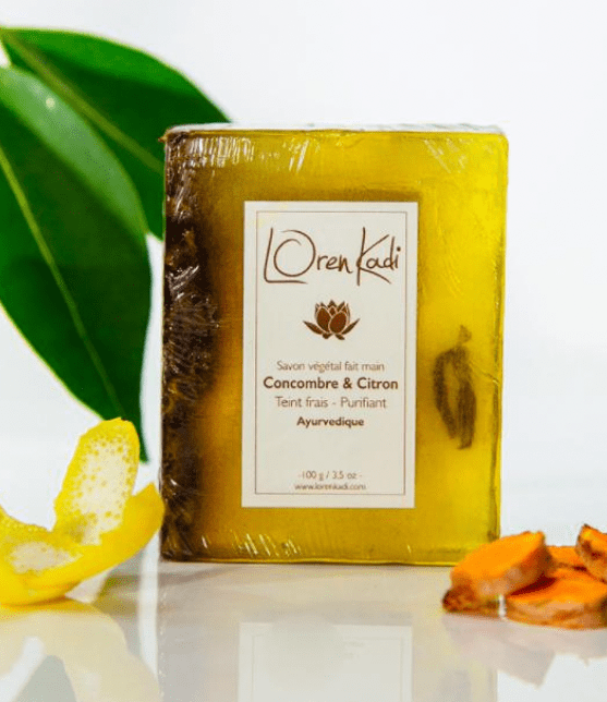 Loren Kadi - Savon ayurvédique fait main "Concombre & Citron - Teint frais" visage & corps - (deux contenances) - Loren Kadi - Ethni Beauty Market