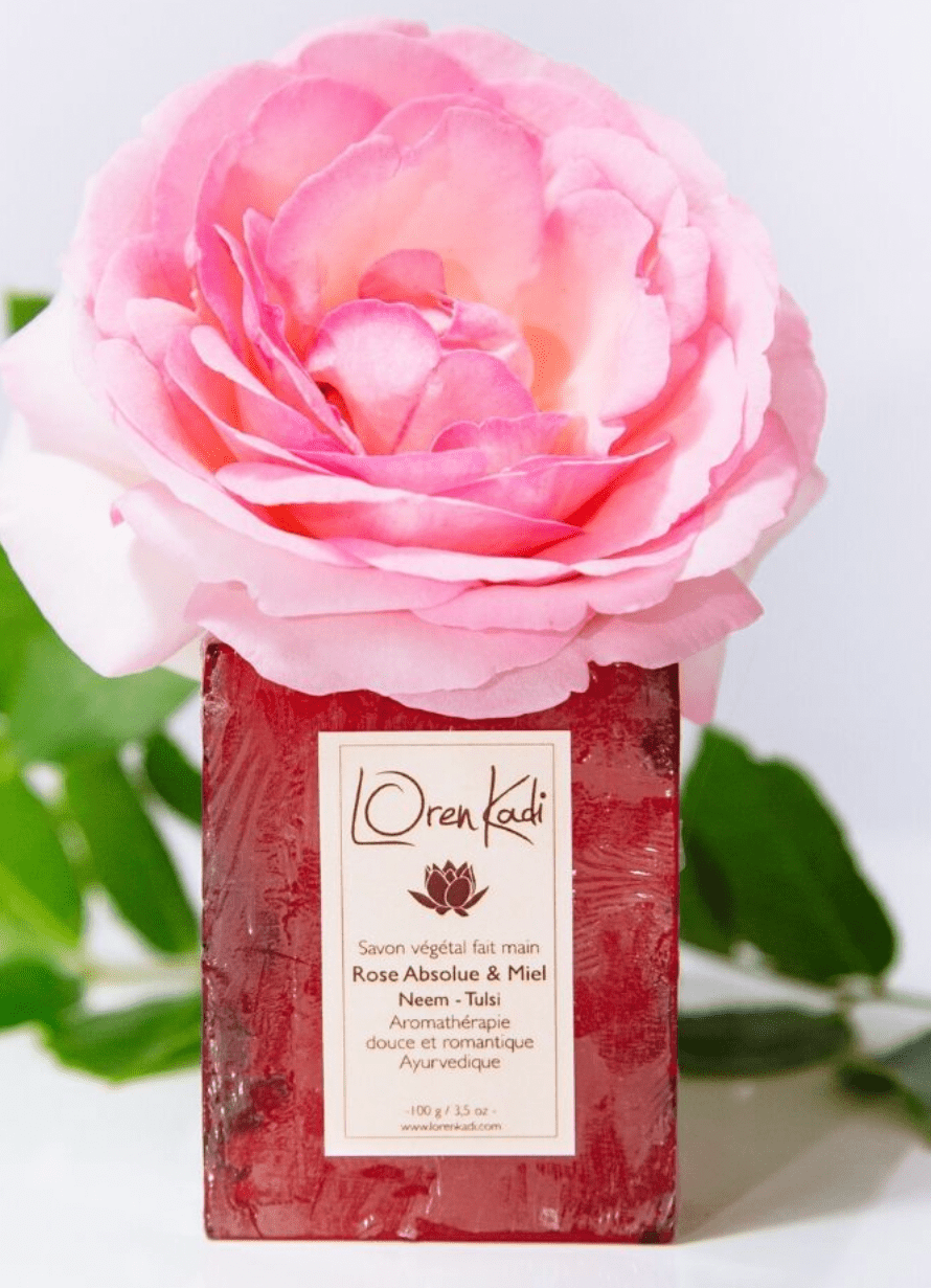 Loren Kadi - Savon ayurvédique "Rose absolue & miel" -visage & corps- (deux contenances) - Loren Kadi - Ethni Beauty Market