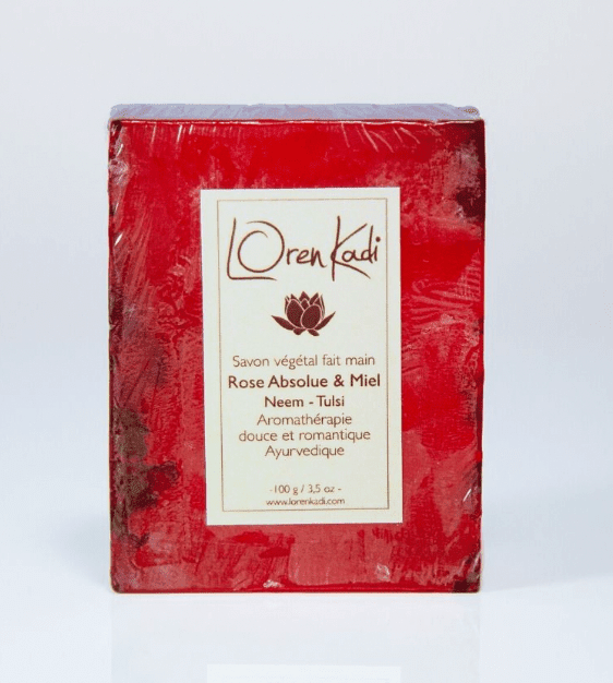 Loren Kadi - Savon ayurvédique "Rose absolue & miel" -visage & corps- (deux contenances)
