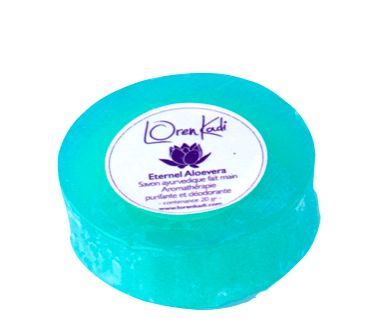 Loren Kadi - Savon ayurvédique végétal fait main "Eternel Aloevera"-Neem-Aromathérapie purifiante (Deux contenances disponibles) - Loren Kadi - Ethni Beauty Market