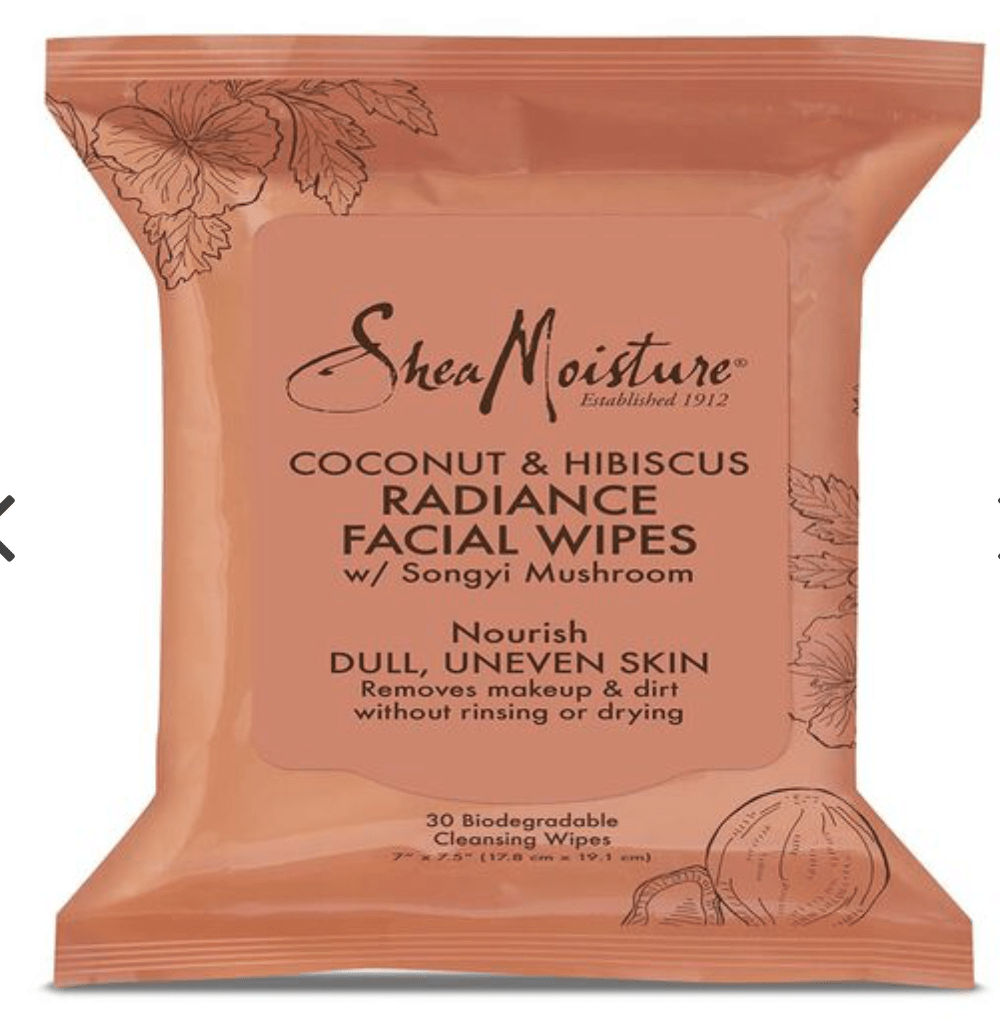 Shea Moisture - Coconut & Hibiscus - Lingettes démaquillantes "Radiance" - 23g - Shea Moisture - Ethni Beauty Market