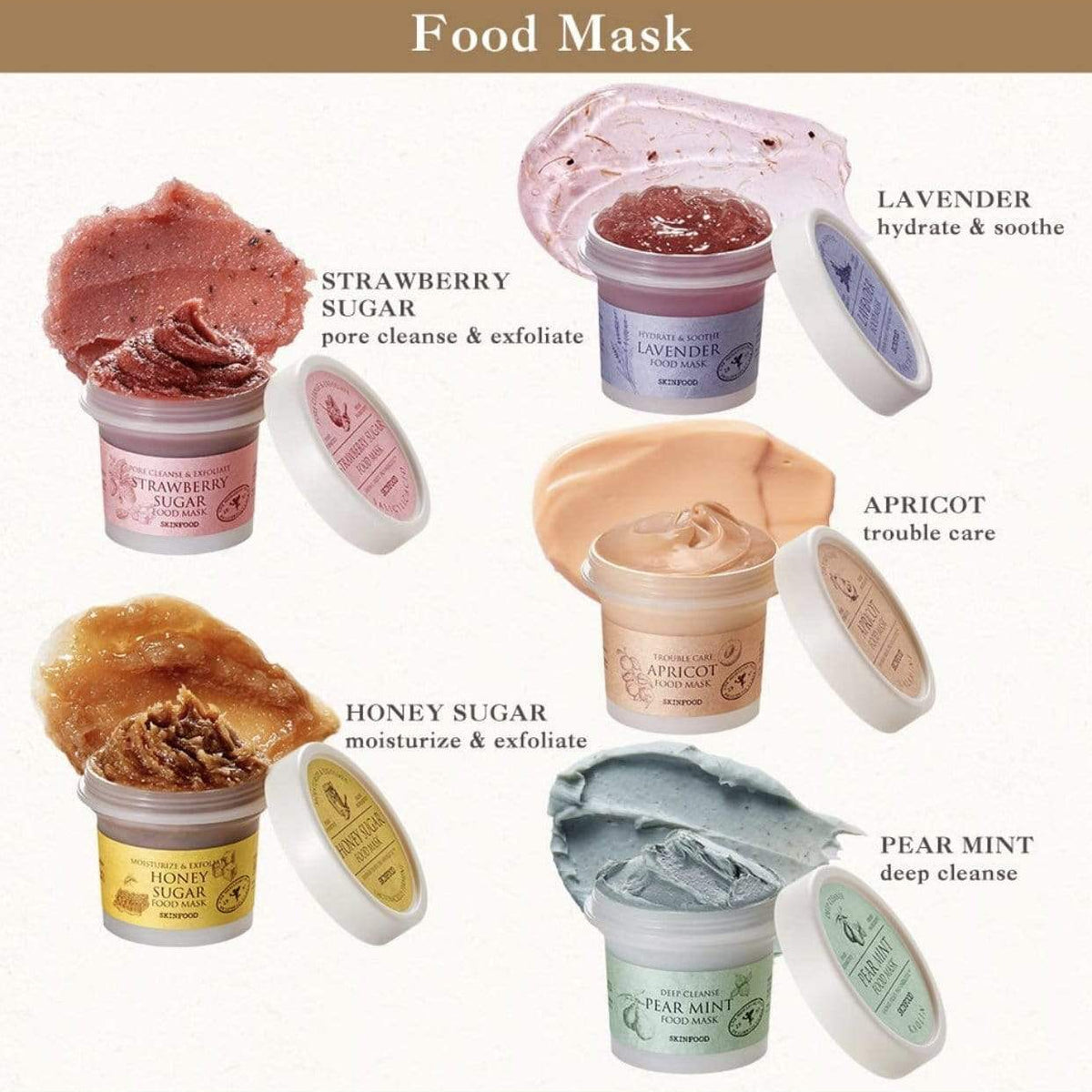SKINFOOD - Masque visage au sucre noir- plusieurs options possibles- 120g - SKINFOOD - Ethni Beauty Market